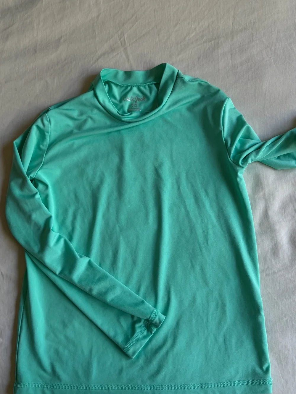 Cat & Jack Kids Long Sleeve Swim Rashguard in Aqua Green